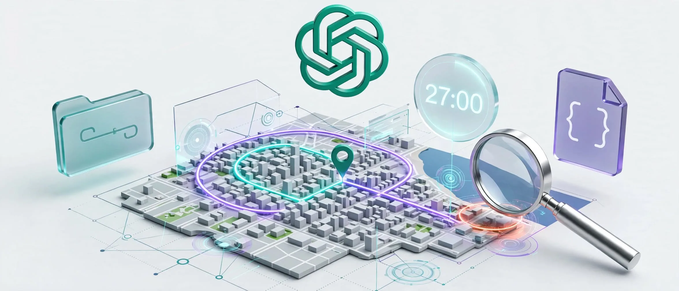 map-3d-city-with-routes-5km-10km-timer-27min-e-lupa-de-auditoria