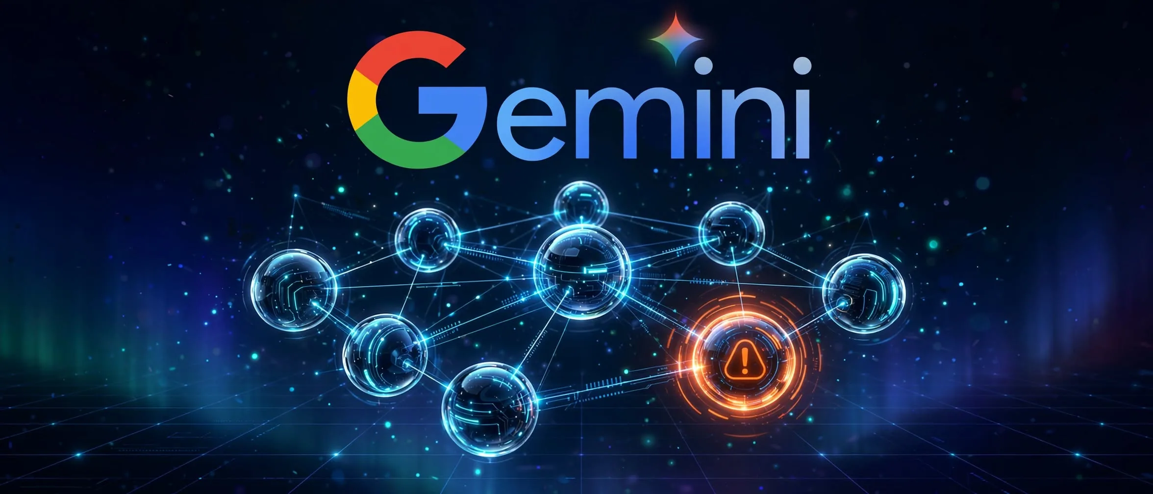 network-gemini-in-dark-space-ground-with-aurora-e-grid-neon